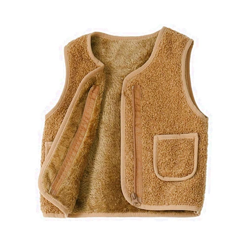 Patgoal Baby Boy Girls Sleeveless Jacket Full Zipper Sherpa Fleece Vest Toddler Kids Fall Winter Waistcoat Outerwear with Pocket