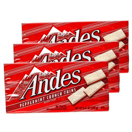 By ANDES Andes Peppermint Crunch Thins, 3 Boxes (28 pcs in each)