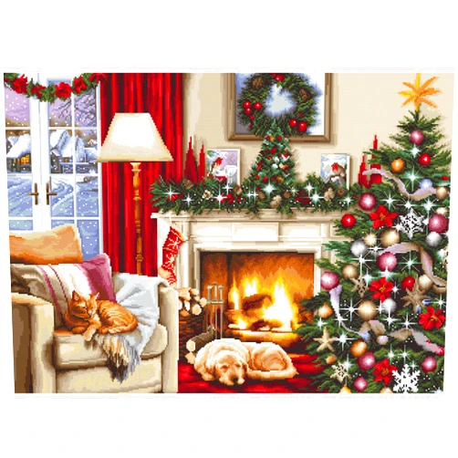 Lucas-S Christmas Interior Counted Cross-Stitch Kit
