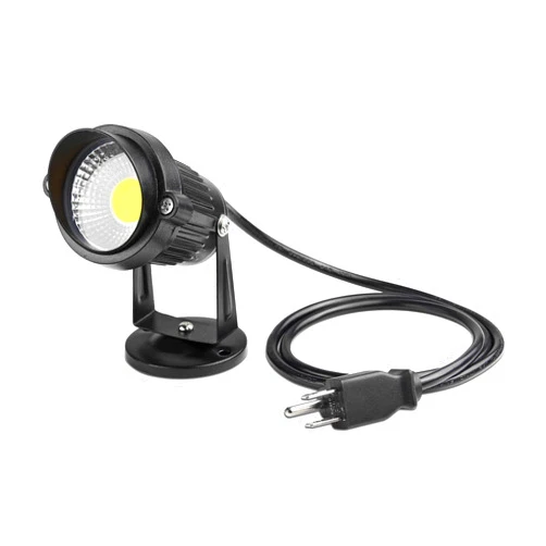 LemonBest LED Landscape Up Down Light 5W White LED Decorative Spotlight Lamp 110V with Plug for Indoor Outdoor Yard Step Wall Lighting (Cool White) （NO Spike