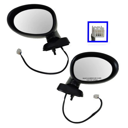 TRQ Driver & Passenger Side Mirror Set Compatible with 2006-2015 Mazda MX-5 Miata MA1320165 MA1321165