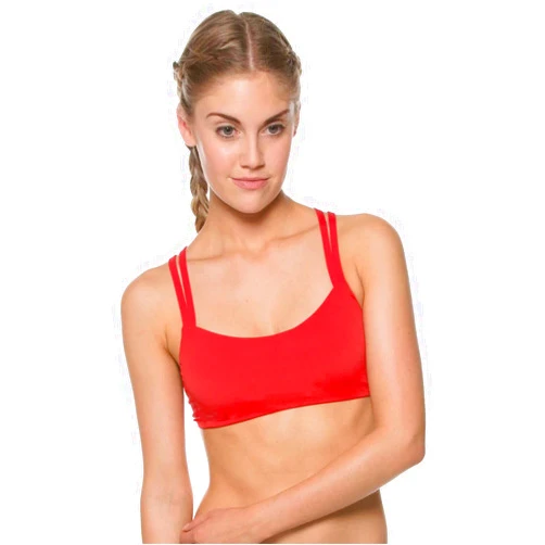 JOLYN Fendrick Fixed-Back Athletic Bikini Top for Competitive Swimming, Lifeguarding, Full Coverage Women's Swimsuit Top