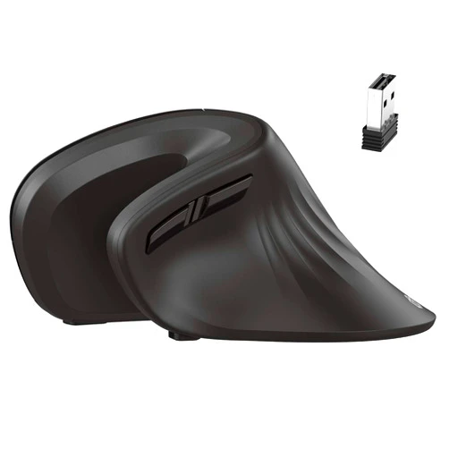 iClever Ergonomic Mouse, TM209G Wireless Vertical Mouse, 2.4G Optical Carpal Tunnel Mouse with 3 Adjustable DPI 800/1200/1600 for Laptop, PC, Desktop, Mac, Windows Black