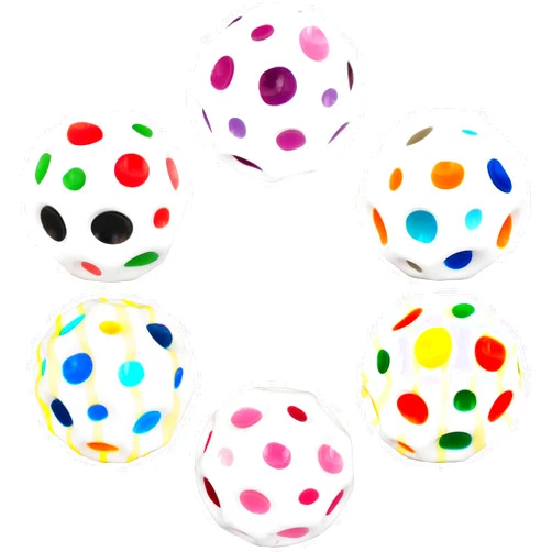 PAKSPAK 6 Pack Moon Space Ball, Bouncy Balls for Kids, Super High Bouncing Balls, Jumping Galaxy Ball, Easy to Grip and Catch