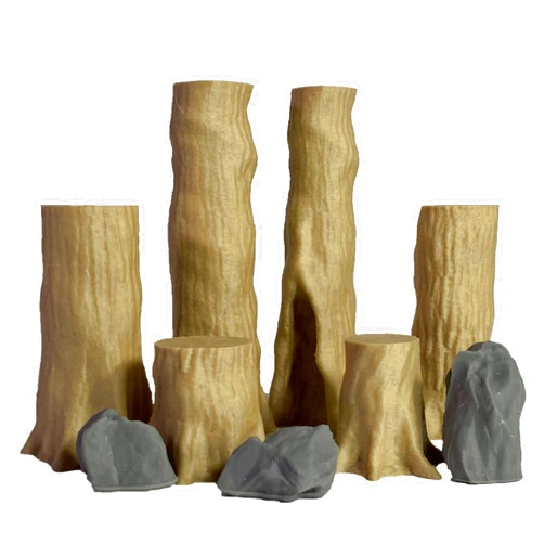 Extruded Gaming Beech Trees Set 3