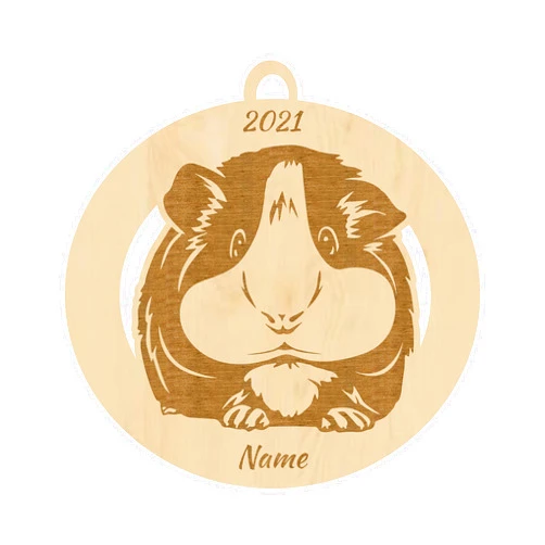 Handmade Guinea Pig Personalized Christmas Ornament | Guinea Pig Gift, Animal Decoration, Pet Gift, Customizable Guinea Pig Ornament