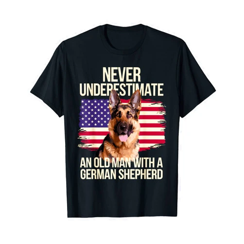 German Shepherd Gift German Shepherd Accessories Cool German Shepherd Design for Men Grandpa Dog Lover Owner T-Shirt