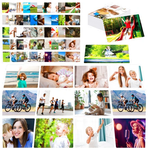 SpriteGru 50 Verb Flashcards, Picture & Word Cards Action Language Builder Visual Aid Language Learning Tool for Autism, ESL Teaching Materials for Adults, Non-Verbal Children Vocabulary Builder for Kids