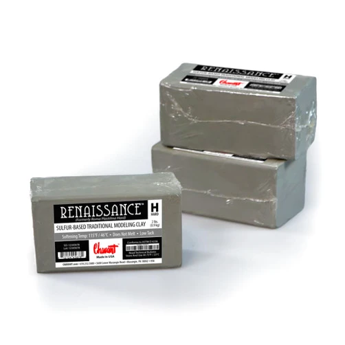 CENNYO Chavant Renaissance Plastalina Modeling Clay - Grey Green, 2lb, Firm