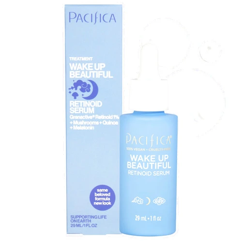 Pacifica Retinol Serum for Face - Wake Up Beautiful Retinoid Night Face Serum - Anti-Aging Skin Care & Skin Brightening - Retinol, Collagen & Antioxidants Vegan & Cruelty-Free Dermatologist Tested