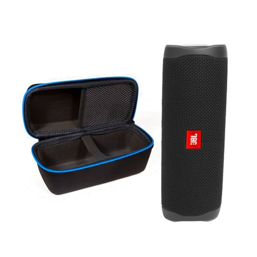 JBL Flip 5 (Black) + Bundle with divvi! Protective Hardshell Case