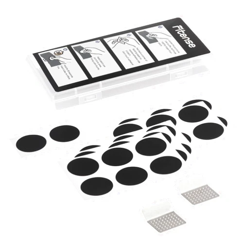 Fitense Bike Tire Repair Kit, with 26 PCS Vulcanizing Patches/32 Pre Glued Tube Patch Kits, 2 PCS Metal Rasp, Bicycle Inner Flat Tube Patch Kit for Mountain MTB BMX Road Cycling