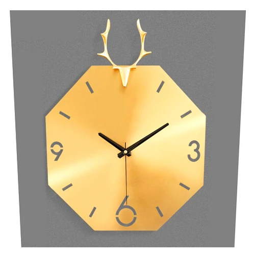Luckxuan IAOHUO Wall Clock Nordic Light Luxury Wall Clock Living Room Home Metal Clock Fashion Creative Bedroom Wall Clock Simple Wall Clock time (Size : C)