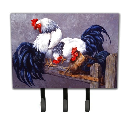 Caroline's Treasures Roosters Roosting Leash or Key Holder BDBA0208TH68, Triple, Multicolor