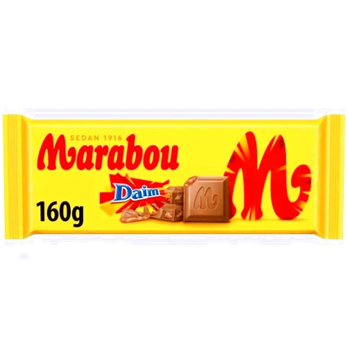 Marabou Daim - Milk Chocolate with Crunchy Caramel Almond Pieces 160g