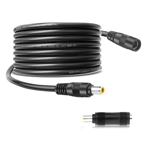 PAEKQ DC 8mm Extension Cable 14AWG 10Ft, DC 8mm Female to Male Adapter Connector Cable 8mm DC Power Plug Compatible with GZ Yeti Jackery Solar Generator Portable Power Station and Solar Panel