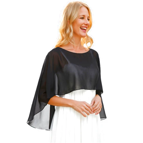 Pukguro Sheer Shawls and Wraps for Evening Dresses Chiffon Capes for Women Soft Wedding Cover Up