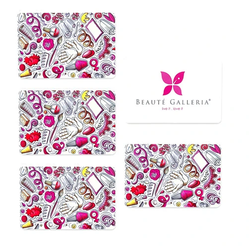 BEAUTÉ GALLERIA Beaute Galleria 5 Pack Nail Art Stamping Scraper Card Set Reusable Nail Stamping Tool for DIY Design Nail Artist Manicure Stamping Decor
