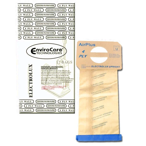 EnviroCare Replacement 4 Layer Filtration Vacuum Cleaner Dust bags made to fit Electrolux Style U Discovery Uprights 12 pack