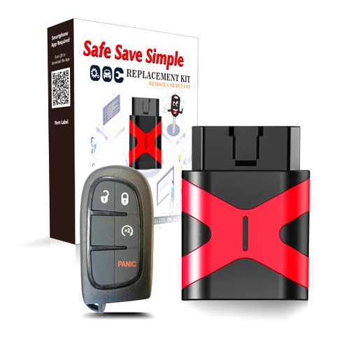 AUTO KEY MAX Simple Programmable Keyfob, Replacement Car Key Fob and DIY Programmer OBD Kit Compatible with Jeep Cherokee 2014-2018 Smart Keyless Entry Remote GQ4-54T 4A CHIP
