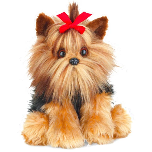 Bearington Collection Chewie The Yorkie Stuffed Dog, 13 Inch Realistic Stuffed Animal