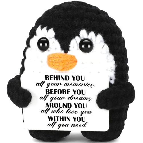 CryCarrot Graduation Gifts, 2026 Graduation Gift for Women Men Her Him - Handmade Crochet Mini Penguin College High School Graduation Decor, Masters Degree Nurse High School Grad Gifts