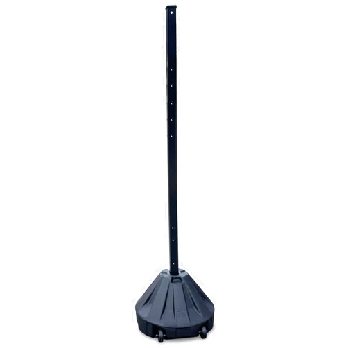 SmartSign 5.25 foot Portable Sign Holder with Pole and 1.5 foot Wheeled Base, Reinforced Plastic, Black, Set of 1, Made in USA