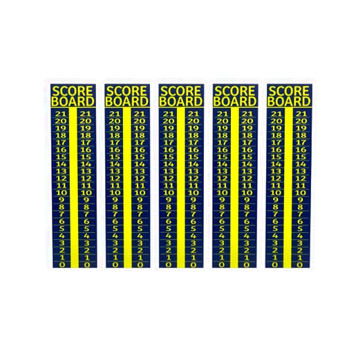Generic 5 pack - Cornhole Scoreboard/Score Keeper Sign/Horseshoe Score/Score/Bean Bag Toss (Blue)