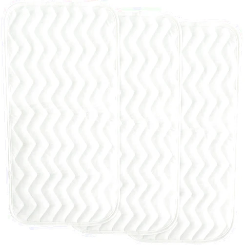 BlueSnail Quilted Thicker Waterproof Changing Pad Liners,3 Count(White)