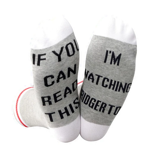 GJTIM 2 Pairs Novelty TV Show Inspired Gift I’m Watching Classic Romantic TV Show Socks For Fans