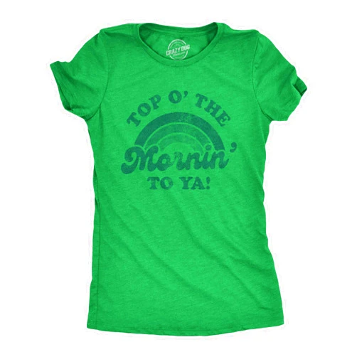 Crazy Dog T-Shirts Womens Funny St Patricks Day T Shirts for Girls Cute Tees for Saint Patricks Day