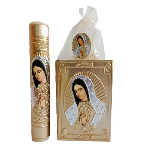 Handmade Religious Gift Set Virgin of Guadalupe (Half Body)