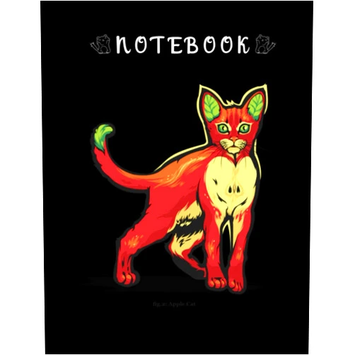 Emma Yingst Notebook: Cat Fruitcat 8in x 11in Cute Cat Notebook