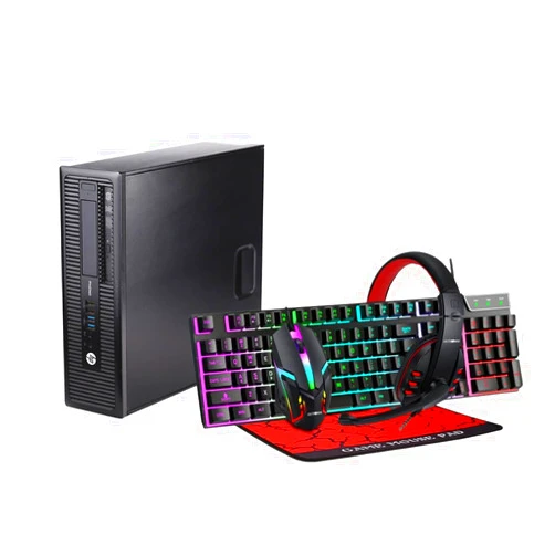 Generic HP RGB SFF Desktop, Intel core I5 4th Gen, 16 GB, 512 GB SSD, NVIDIA Gt 1030 2Gb, Ultronix Keyboard, Mouse, Mousepad, Headset Windows 10 Pro (Renewed)