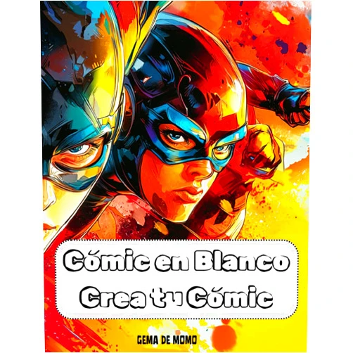 Gema de Momo Cuaderno para Dibujar Cómic y Manga A4 | Plantillas de Dibujo Creativo | Crea tu propio Cómic: 120 Páginas | Tapa Blanda con Acabado Brillante | Ideal para Artistas, Niños, y Adultos (Spanish Edition)
