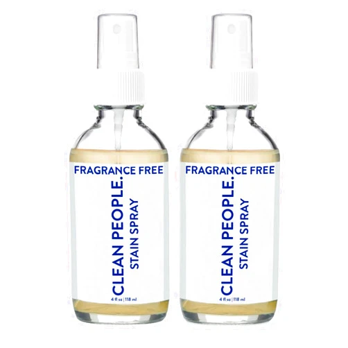 The Clean People Stain Remover Spray - Simple, Clean Ingredients - Laundry Spot Treatment for Food, Pet & Baby Stains - Boosted with Enzymes - Fabric Safe - 4oz (2 Pack)