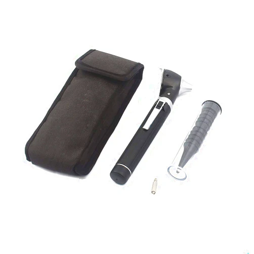 OdontoMed2011® Fiber Optic Mini Otoscope Set - Diagnostic Examination Set - Pocket Size - (Black) + 1 Free Extra Bulb Quality Instruments