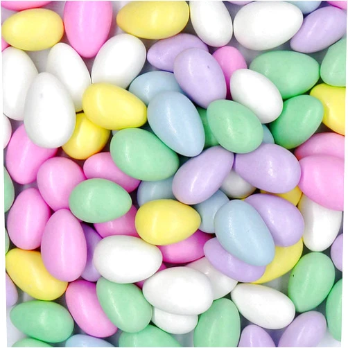 SweetGlob Jordan Almonds Party Colors Hard Candy (5 Pound, Assorted Pastel Colors)
