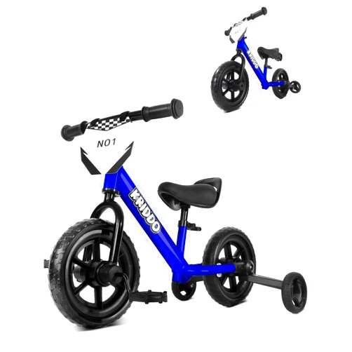 KRIDDO 2-in-1 Kids Tricycle and Toddler Balance Bike 2 Year Old, Detachable Pedals and Stowable Training Wheels, DIY Plate, Riding Trikes Toy for Ages 18 Months to 3 Years
