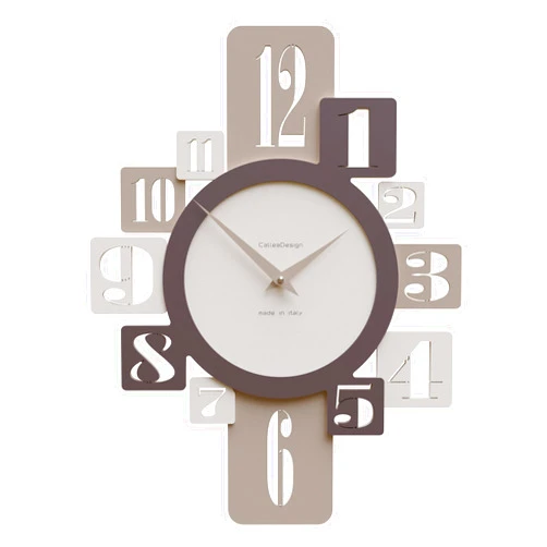 CalleaDesign 13.8 x 18.1 Wall Clock Onyx (Flax)