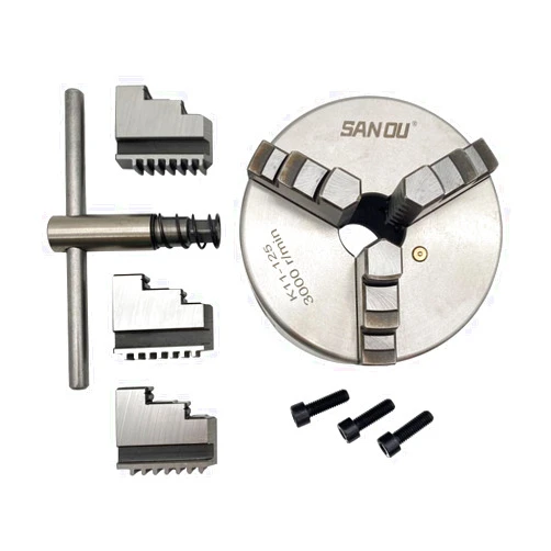 YINMAO K11-125 Lathe Chuck 5 Inch 3 Jaw Self-Centering Chuck 125MM SANOU Manual Metal Lathe Chuck Scroll Chuck For Mini Lathe