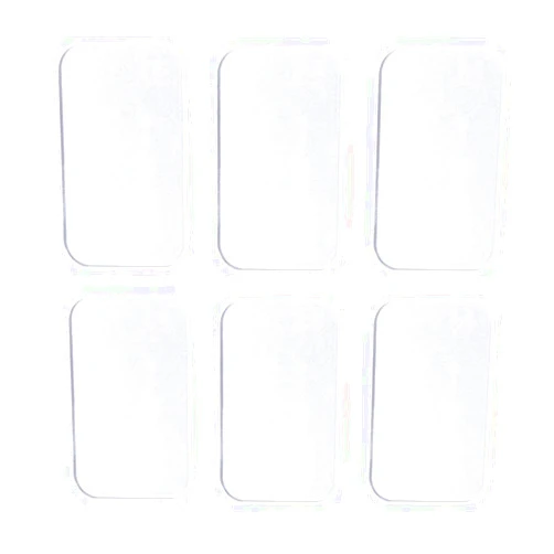 Luzen 6Pcs Clear Rectangle Silicone False Eyelash Holder Pads Eyelash Extension Pad Silicone Pallet for Loose Lash Eyelash Extension Beauty Tools