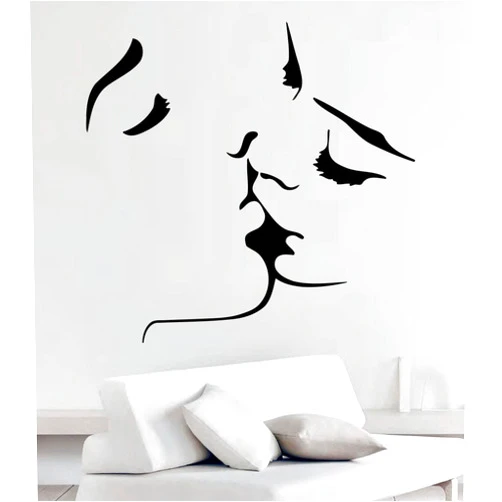 USA Decals4You Hot Vinyl Wall Decals Two Hot Girl Kissing Decor Vinyl Stickers MK4085