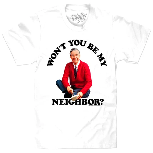 Tee Luv Men's Mr Rogers T-Shirt - Won't You Be My Neighbor Mister Rogers Shirt