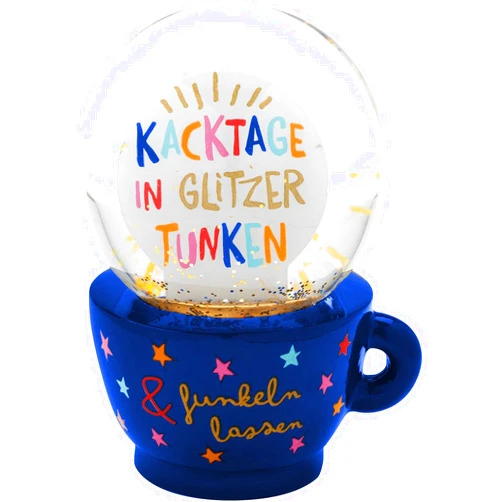 H:)PPY life H:PPY life Dream Globe Motif Sparkle Snow Globe, Glass, polyresin, Motif Print, Gift, Decorative Item, 47379
