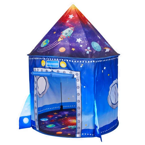 KAIVEE Rocket Ship Space Pop Up Play Tent for Kids-Astronaut Pretend Playhouse Gift for 3-5 6 7 Year Old Girls Boys Toddlers, Foldable Birthday Gifts Kids Tent Toys Indoor Outdoor Kids Play Tent