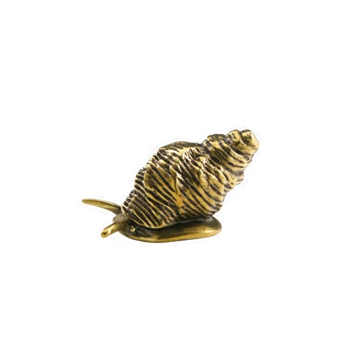 FOSANGPUSHI Animal Brass Décor,2.1x2.1cm Antique Copper Struggle Snail Brass Office Desktop Decoration Gift Crafts Ornaments Collection