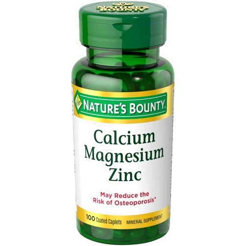 Nature's Bounty Nb VIT Cal/Mag/Zinc Size 100s Nature's Bounty Calcium-Magnesium-Zinc Caplets 100 Count