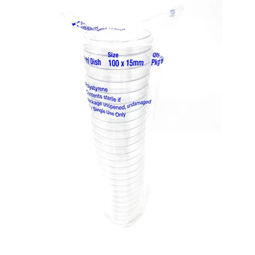 EZ BioResearch Petri Dish with Lid, 100 mm/15 mm, Sterile, 25/Pack