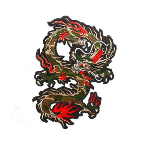 SaiDian 1Pcs Dragon Embroidery Patch Chinese Dragon Applique Iron On Sew On Patch Cloth Stickers for DIY Jeans Jackets Bags 12.4''
